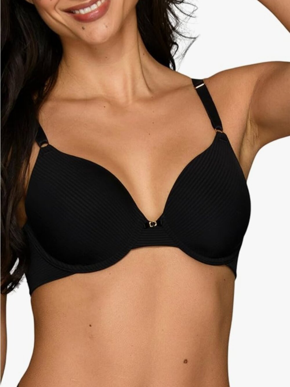 Vanity Fair Women's Full Coverage Beauty Back Smoothing Bra 4-Way Stretch Fabric